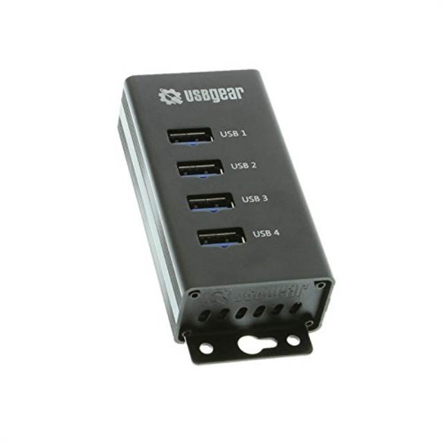 USBGear 4-Port USB 3.0 Mountable Charging and Data Hub