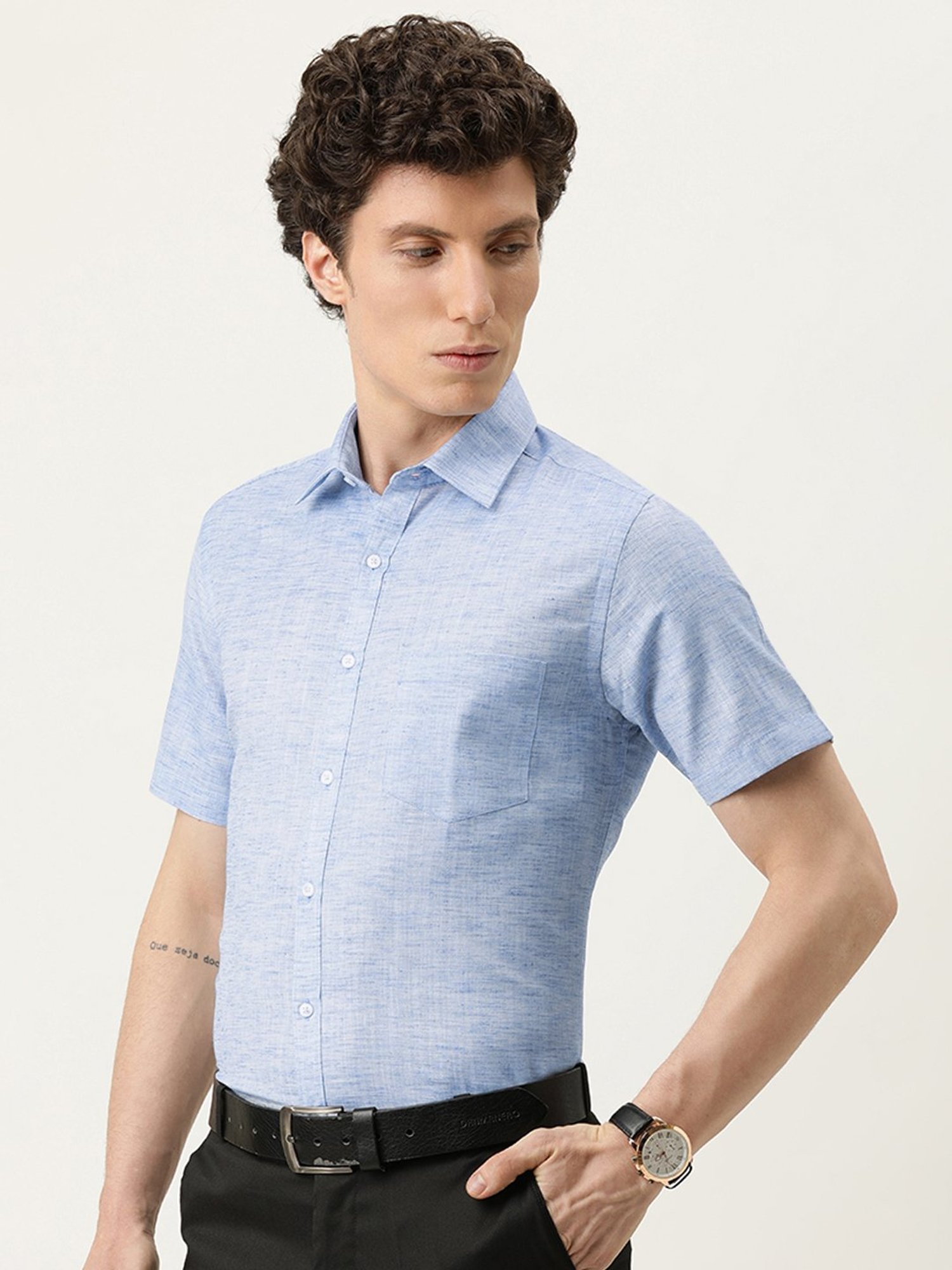 IVOC Blue Slim Fit Shirt