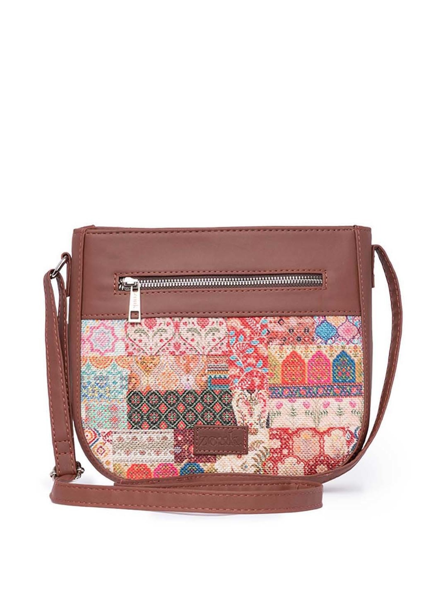 ZOUK Multicolor Printed Medium Sling Handbag