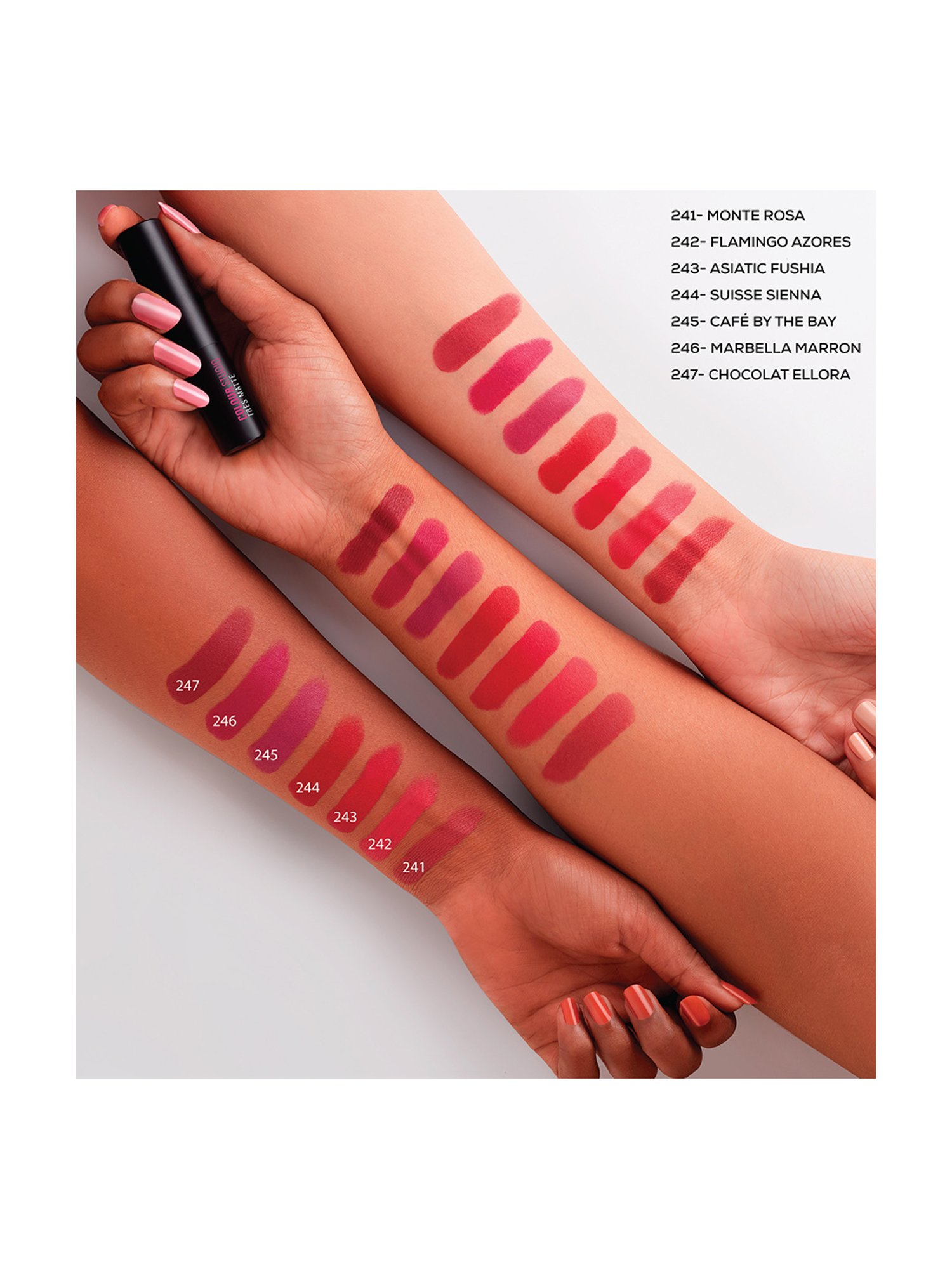 CHAMBOR Colour Studio Tres Matte Lipstick 246 Geneve Orchids - 3.2 gm