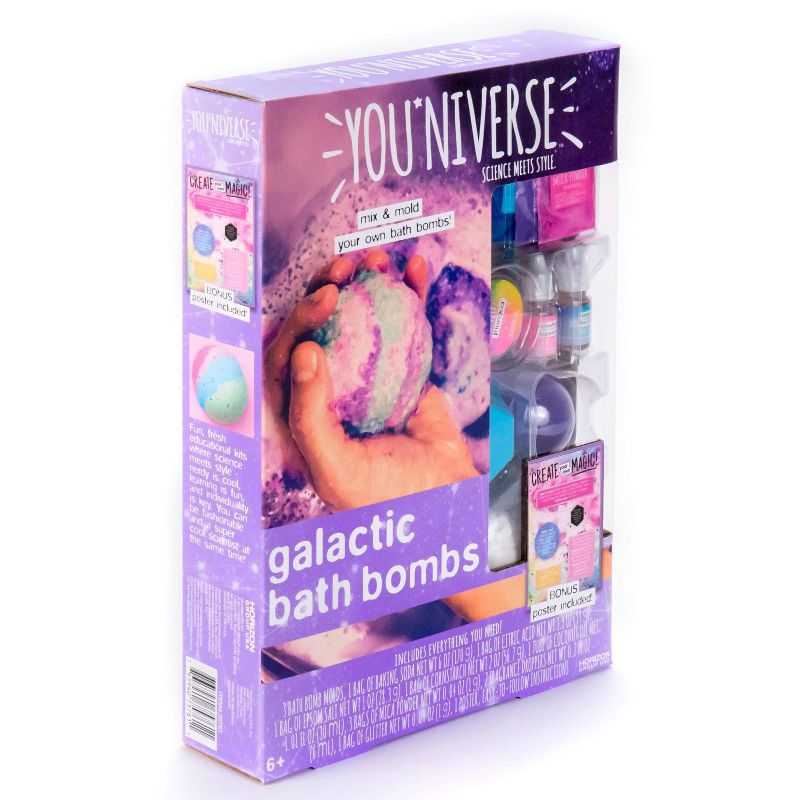 YOUniverse 17pc Galactic Bath Bomb Craft Activity Kit