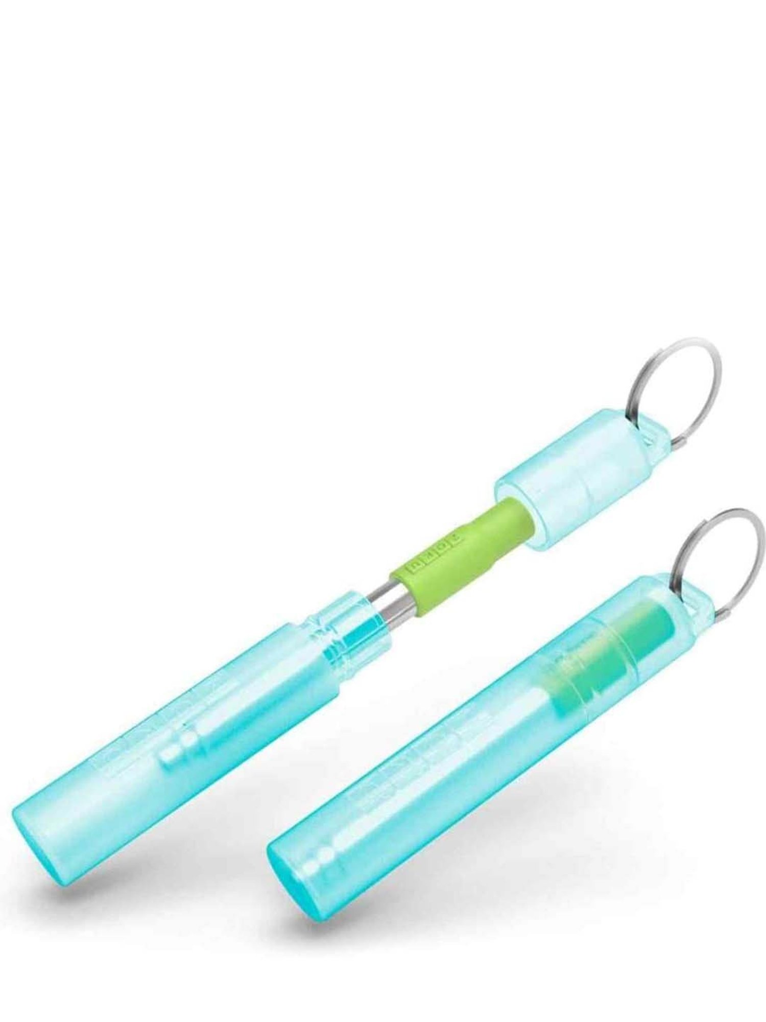 Zoku Blue & Green Stainless Steel Pocket Straw