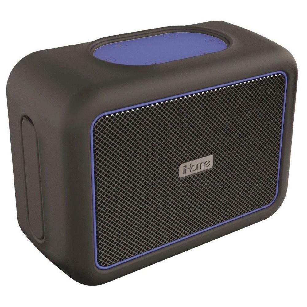 iHome Waterproof Bluetooth Shockproof Speaker Black/Blue Speakers and Alarm Clocks