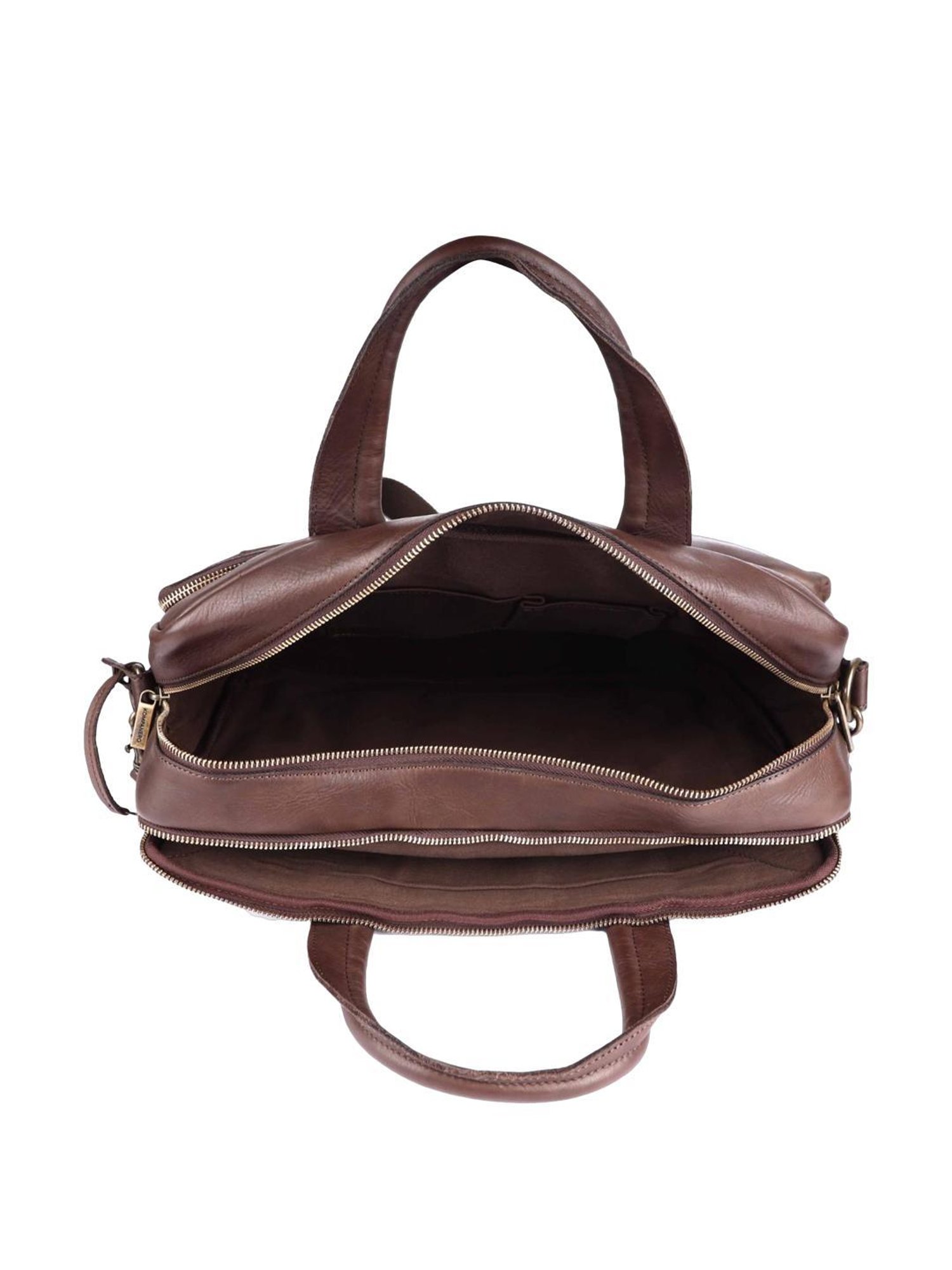 KOMPANERO Leo Brown Solid Laptop Messenger Bag