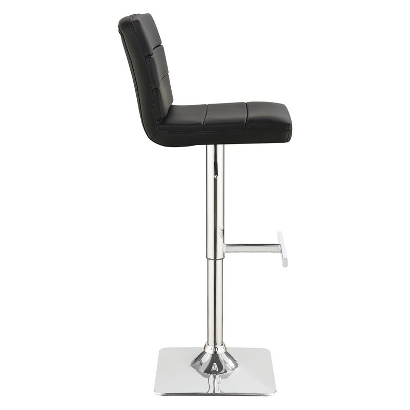 Set of 2 Private Reserves Adjustable Barstool Black