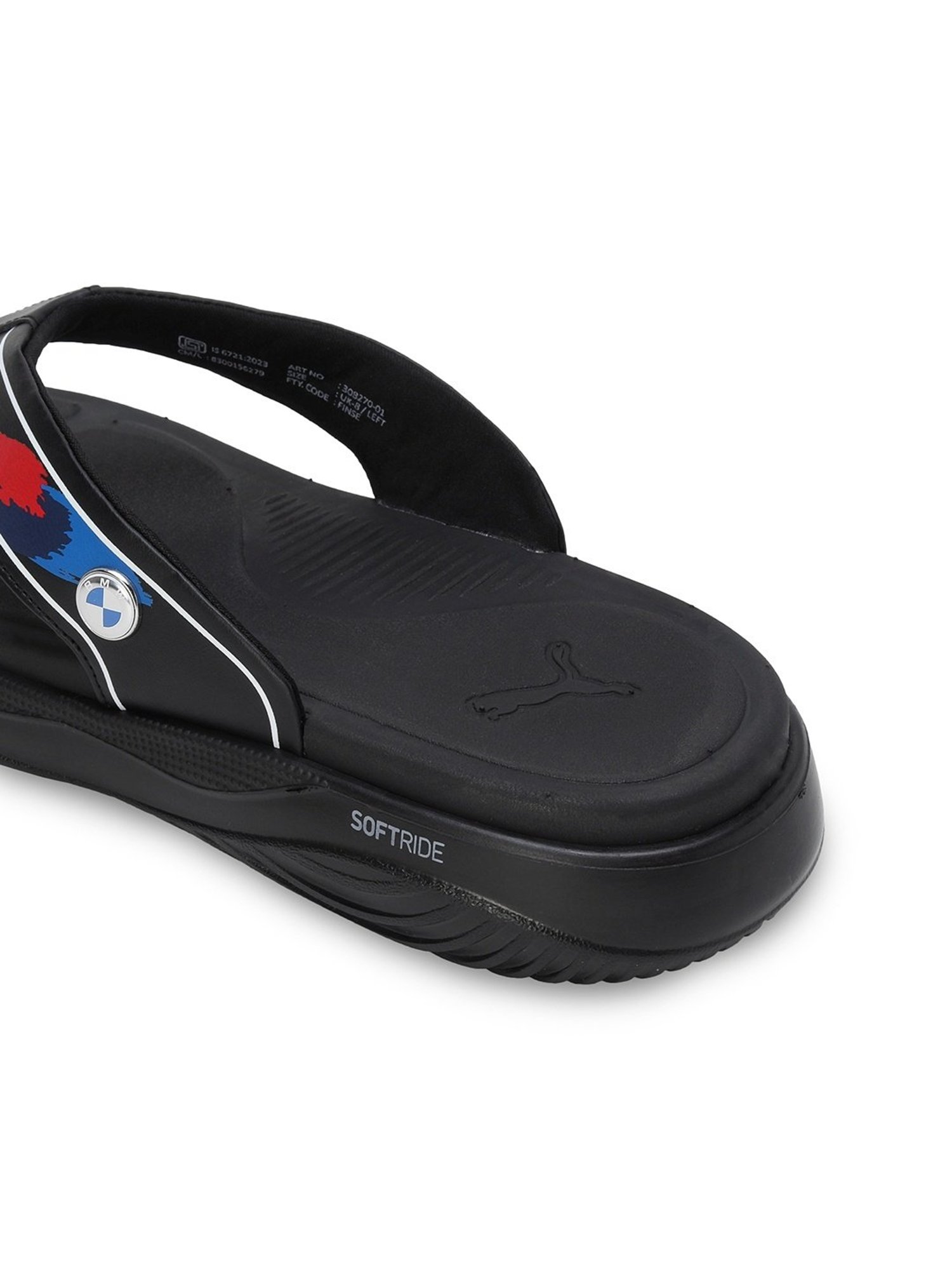 Puma Men's BMW MMS Softride Seave Black Flip Flops