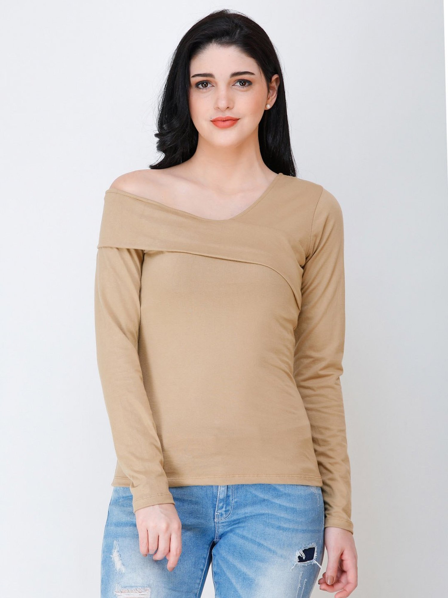 Scorpius Beige Regular Fit Top