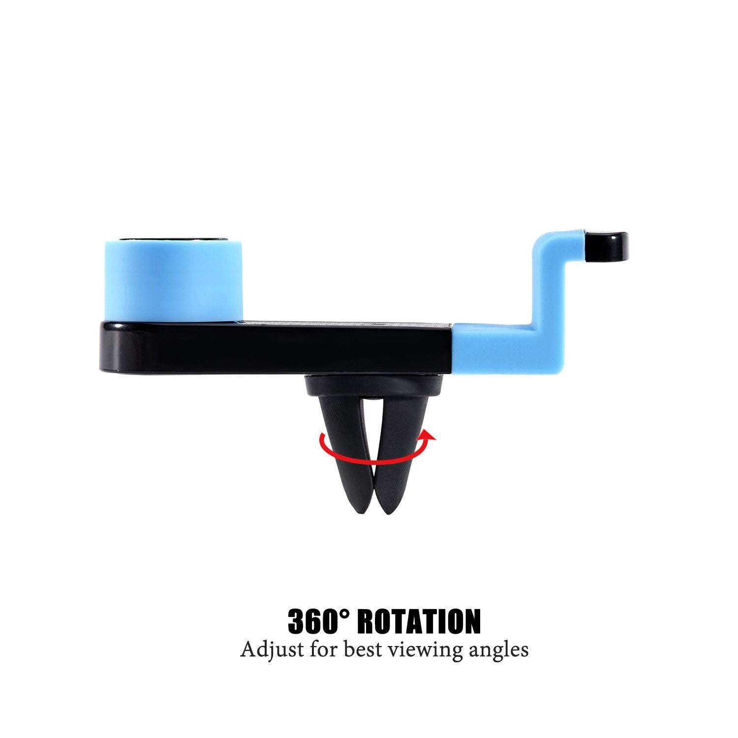 LENTION Air Vent Phone Holder, Mobile Clip Stand Car Mount for 3.5 Inch - 6 Inch iPhone, iPod, Smart Phone, PSP, GPS - Red