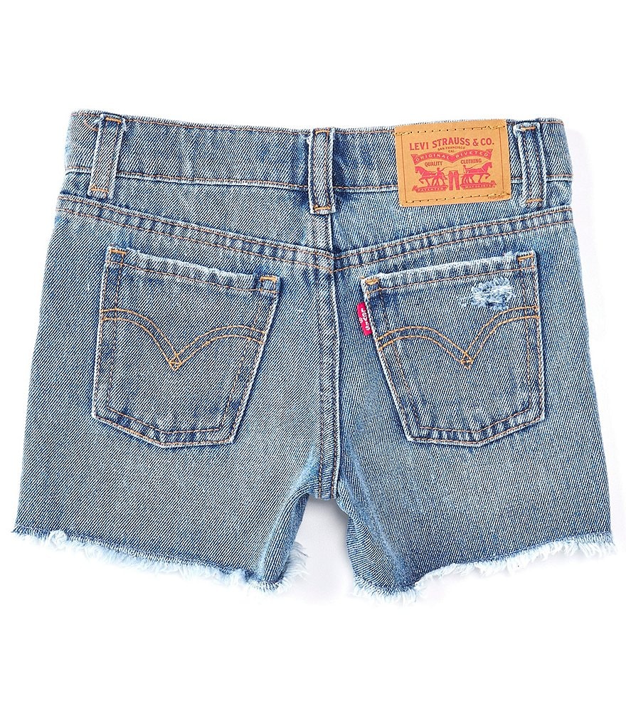 Levi's&reg; Little Girls 2T-6X Girlfriend Frey-Hem Shorty Denim Shorts