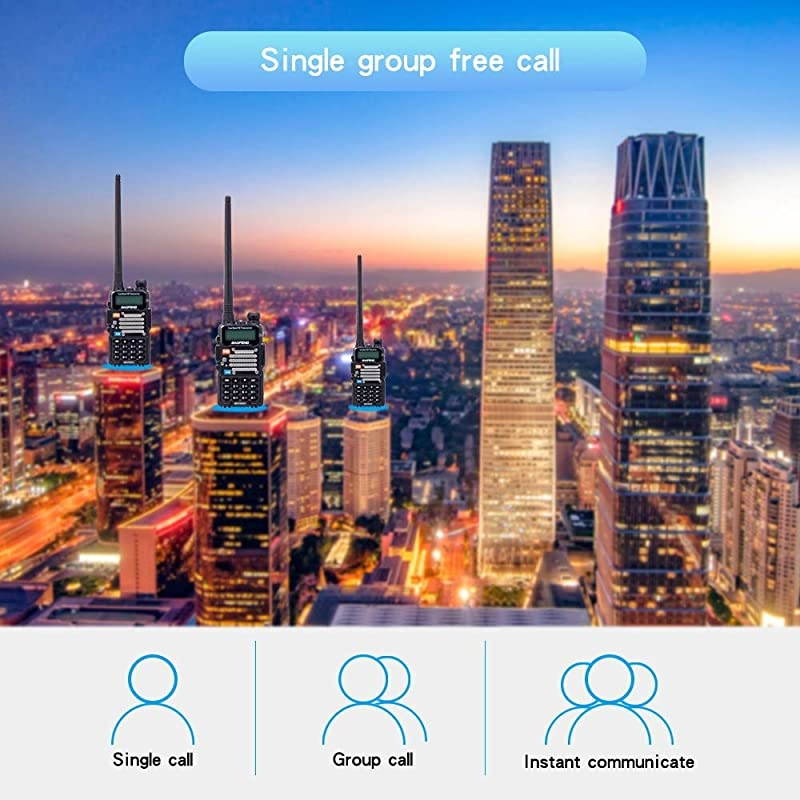 Two Way Radio,Brothers with BF-F8+/The UV-5R,8-Watt Dual Band Radio with 2100mAh Li-ion Battery Portable Walkie Talkies with Includes Full Kit