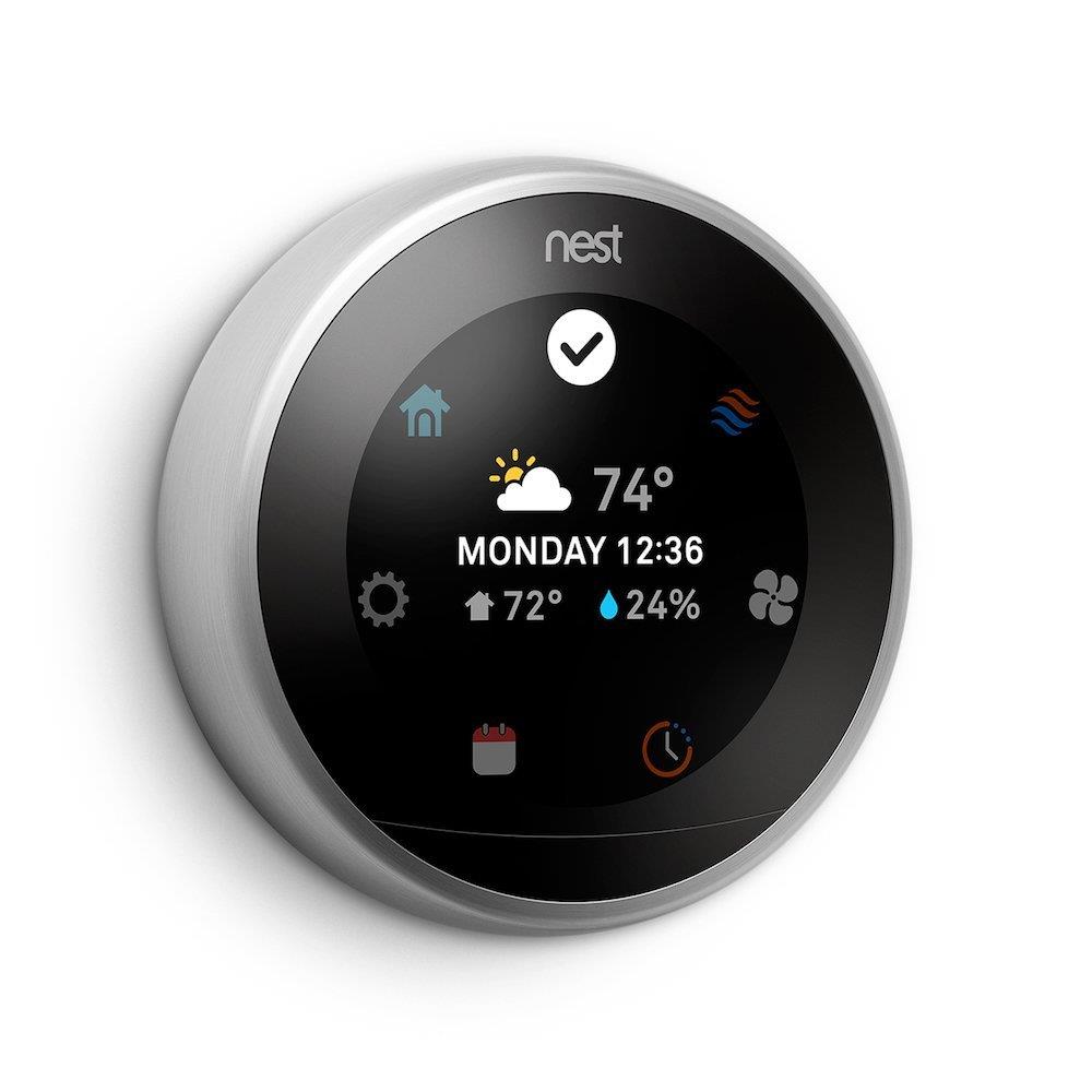 Nest 3rd Gen Programmable Wi-Fi Thermostat  & Google Home Mini Smart Speaker