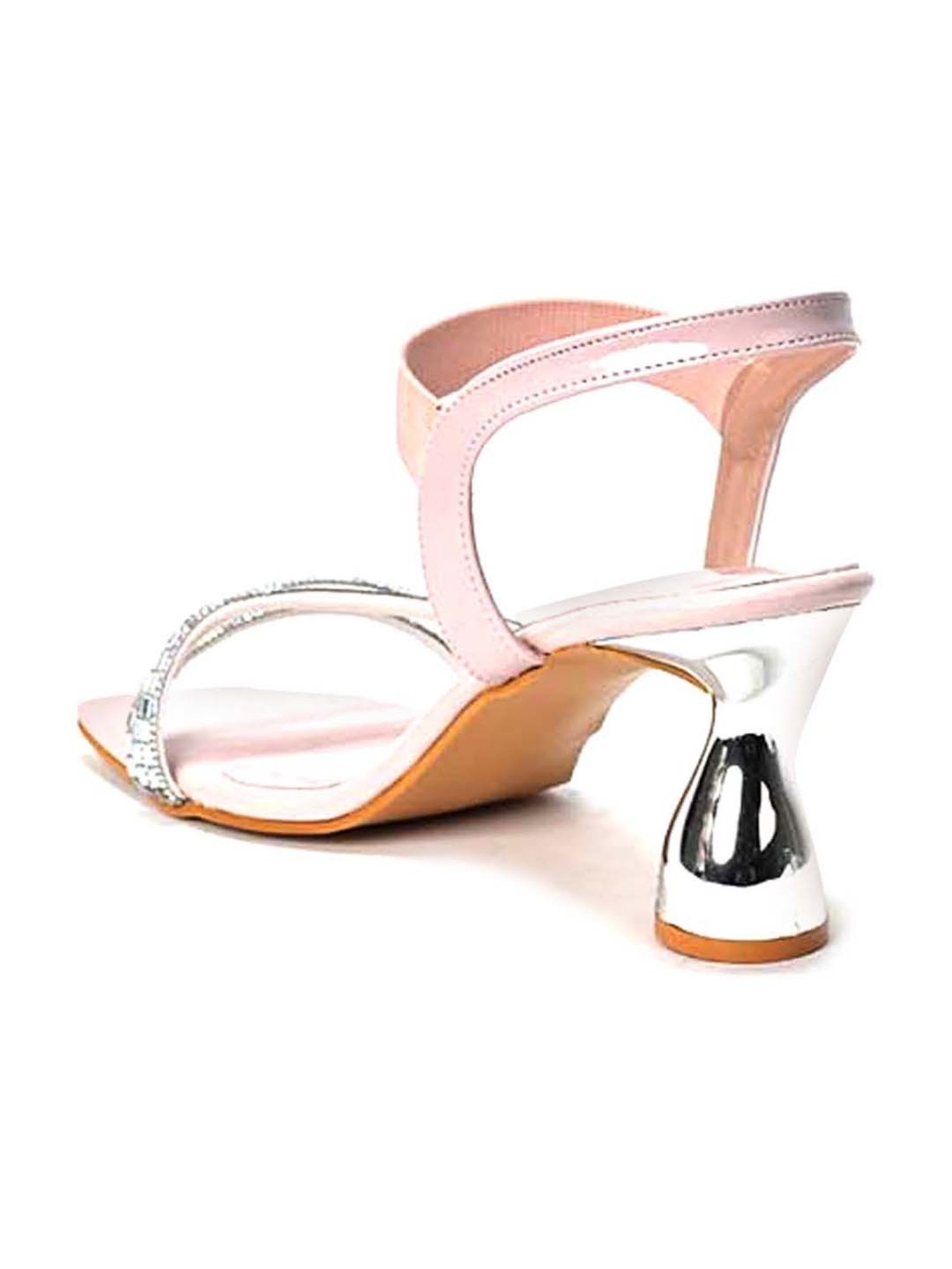 Scentra Women's Nude Ankle Strap Sandals