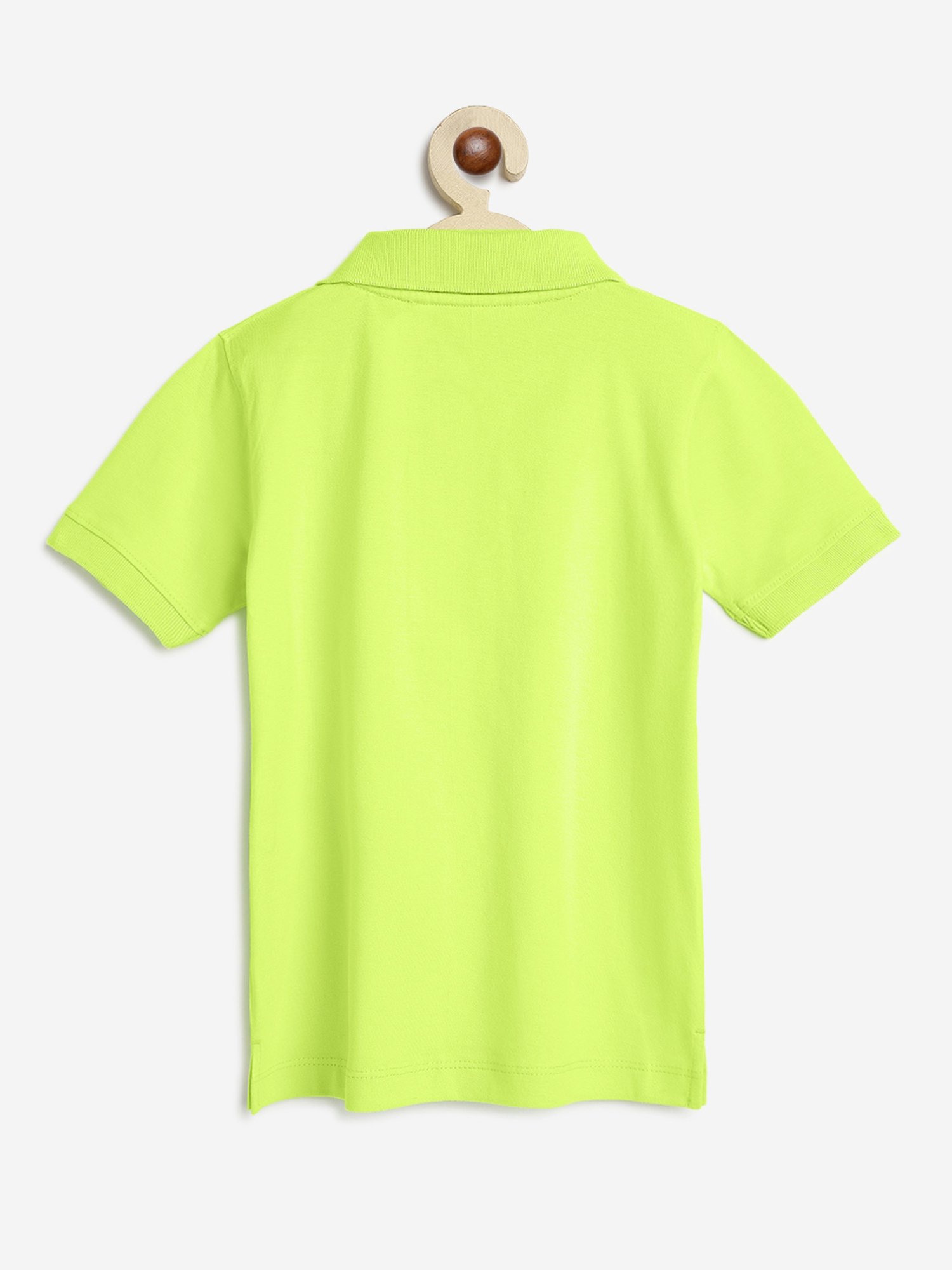 Campana Kids Lime Green Solid Polo T-Shirt