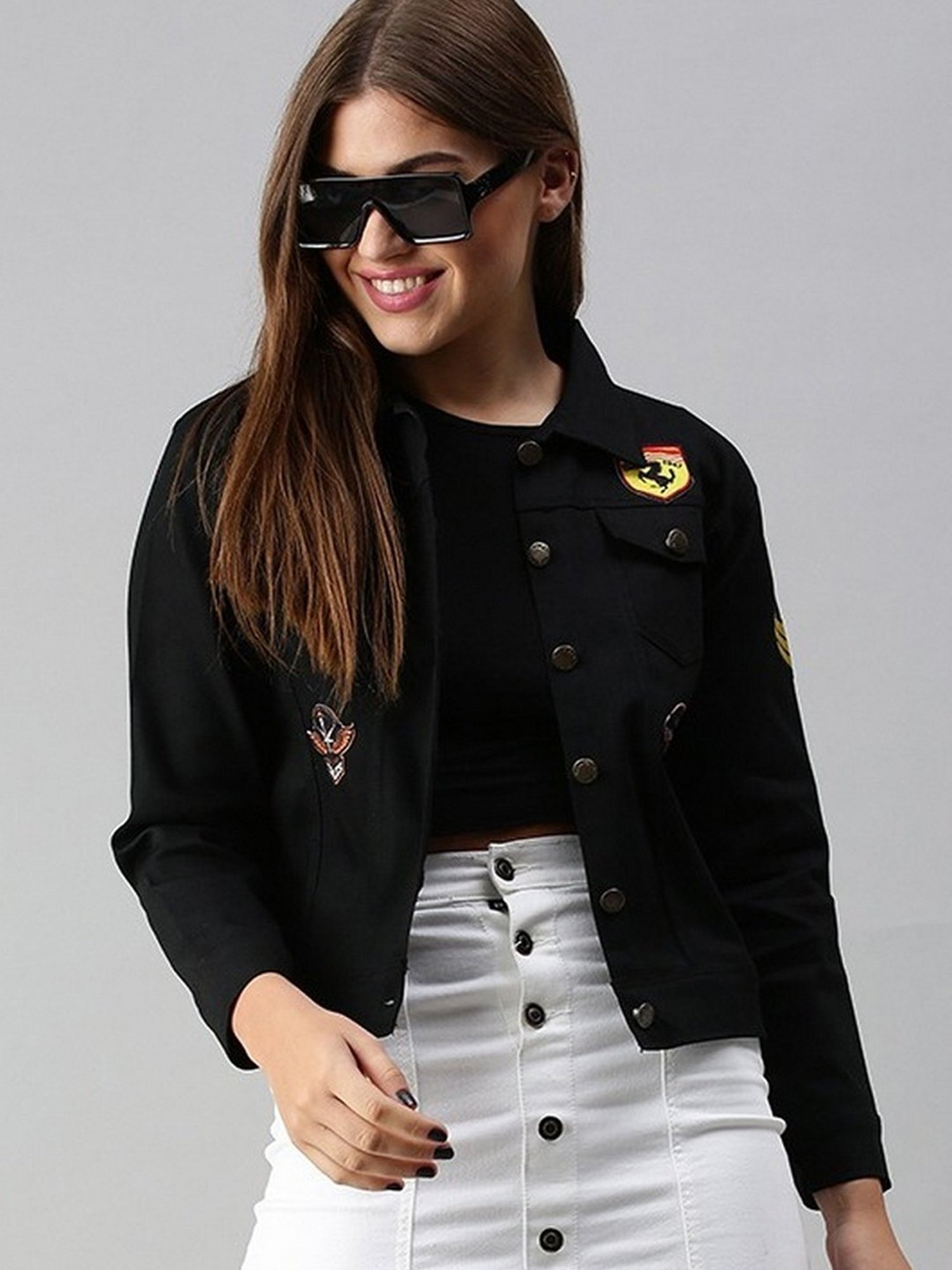 VOXATI Black Regular Fit Jacket