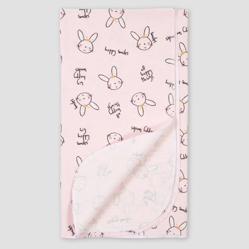 Gerber Baby Girls' 4pk Ballerina Flannel Blanket Set - Pink