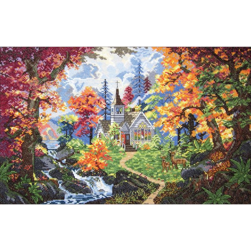 Janlynn Counted Cross Stitch Kit 10.5"X16"-Chapel Of Hope (14 Count)