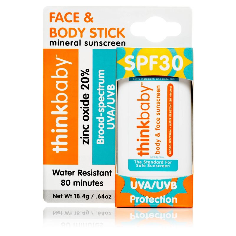 Thinkbaby Mineral Baby Sunscreen Stick, SPF 30 - 0.64oz