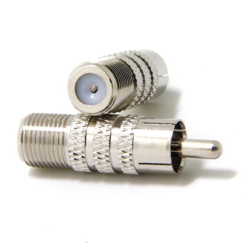 10Pack FType Female Jack to RCA Male Plug RF Video TV Cable Adapter