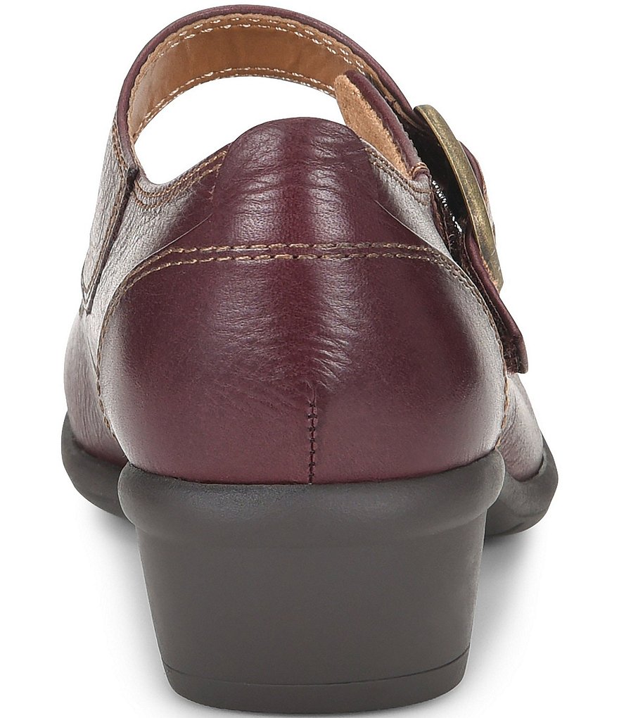 Comfortiva Quanita Leather Block Heel Mary Jane Pumps