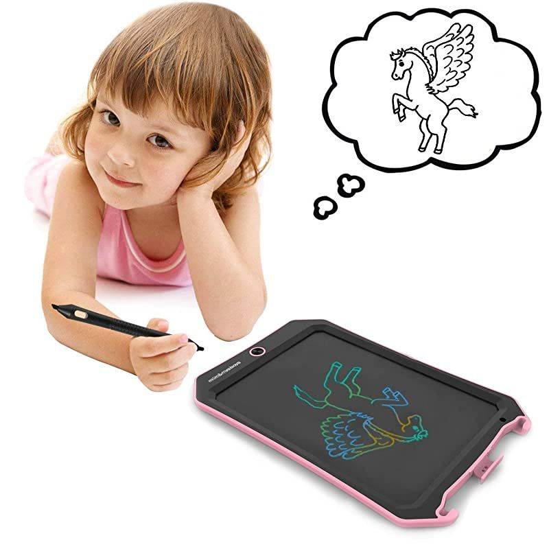 LCD Writing Tablet 8.5 inch Drawing Pad Colorful Screen Doodle Board for Childern Gift Toys for 2 3 4 5 6 Year Old Girls Boys(Pink-Cc)