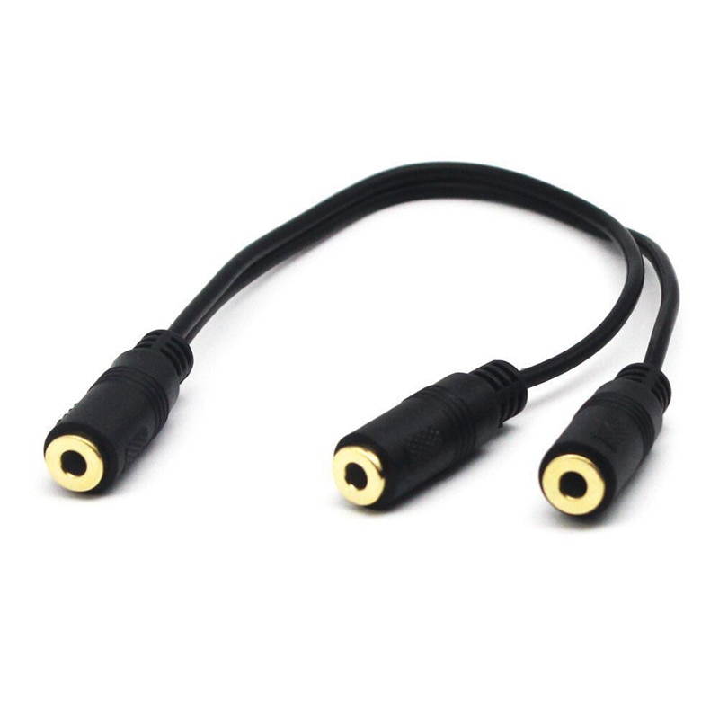 Stereo Breakout 1/8" TRS F to Dual 1/8" TS F 20CM3.5SP F 2*3.5SP F 0.25m (1pcs)