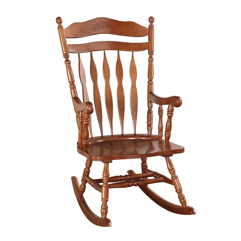 Wooden Rocking Chair Brown - Benzara