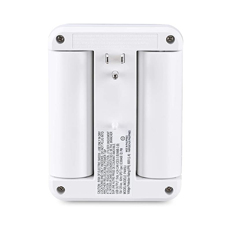 P4WSU Professional Surge Protector 900J125V 4 Swivel Outlets 4 USBA Charge Ports White Wall Tap