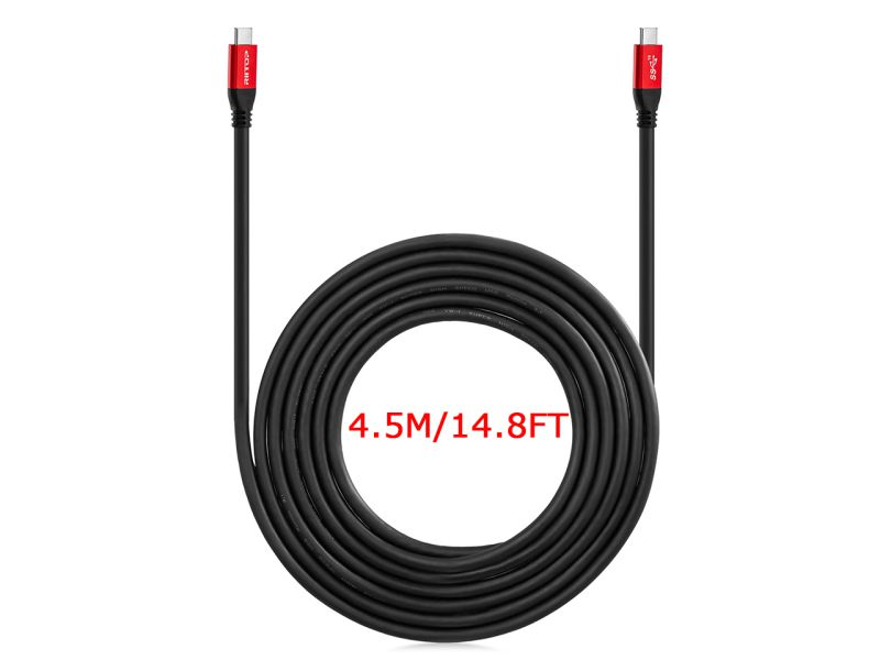 USB C to USB C Fast Charging Cable 15Ft, RIITOP USB 3.1 Gen 2 10Gbps Type C Cable with E-Marker Chipset, PD Charging 96W(20V 5A),Compatible with Gaming Box, Digital Camera, Oculus Quest 2 Link