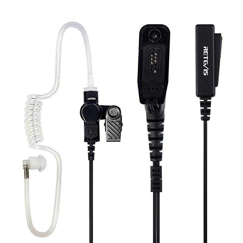 2 Way Radio Earpiece with Mic 2 Wire Surveillance Acoustic Tube Earpiece for Motorola APX6000 XPR6550 XPR7000 XPR7550e Walkie Talkies1 Pack