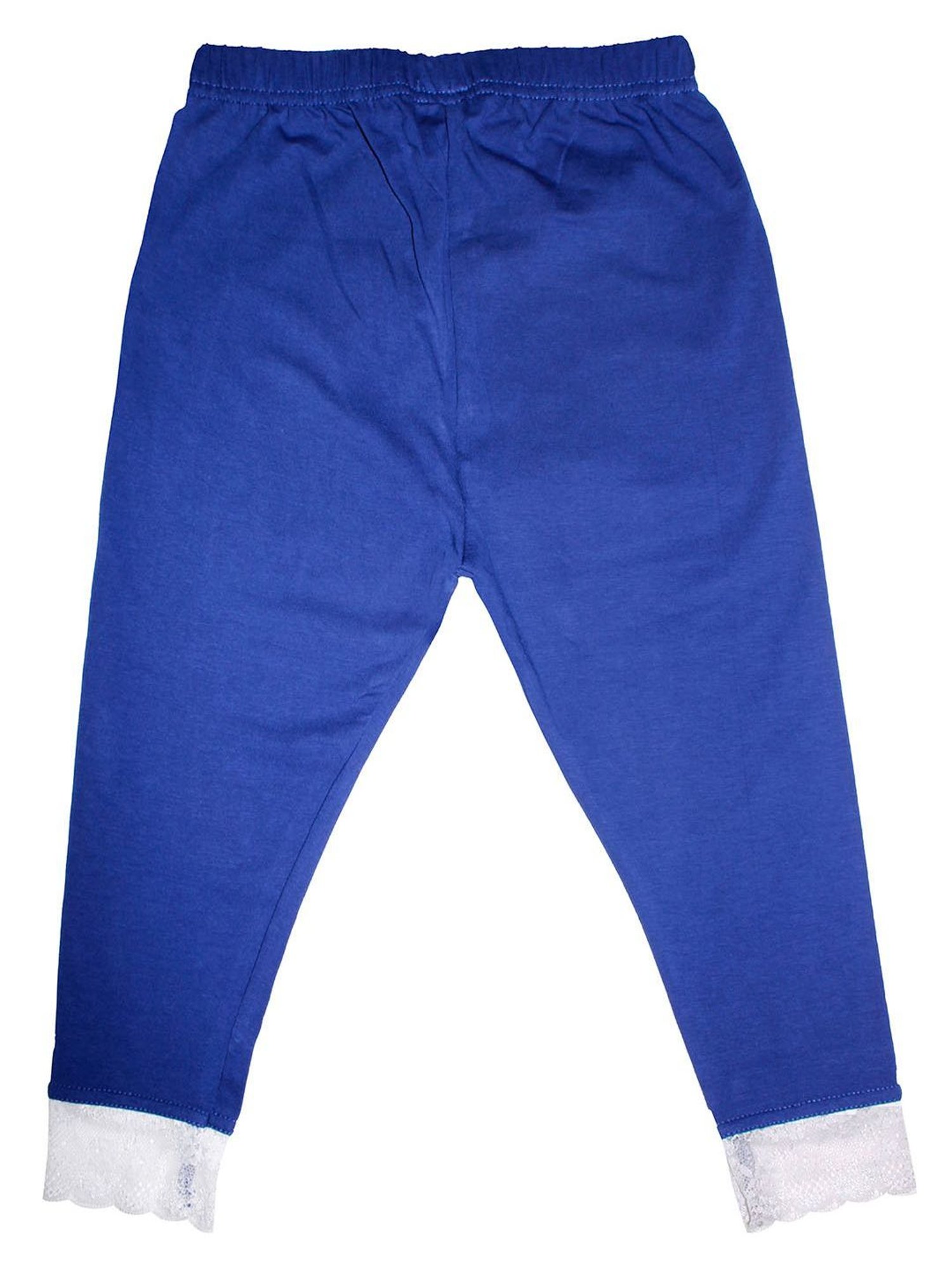 Kiddopanti Kids Royal Blue Solid Leggings