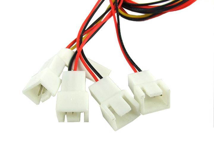 Phobya 3-Pin Fan to 4x 3-Pin Fan Breakout Cable - 60cm (81016)