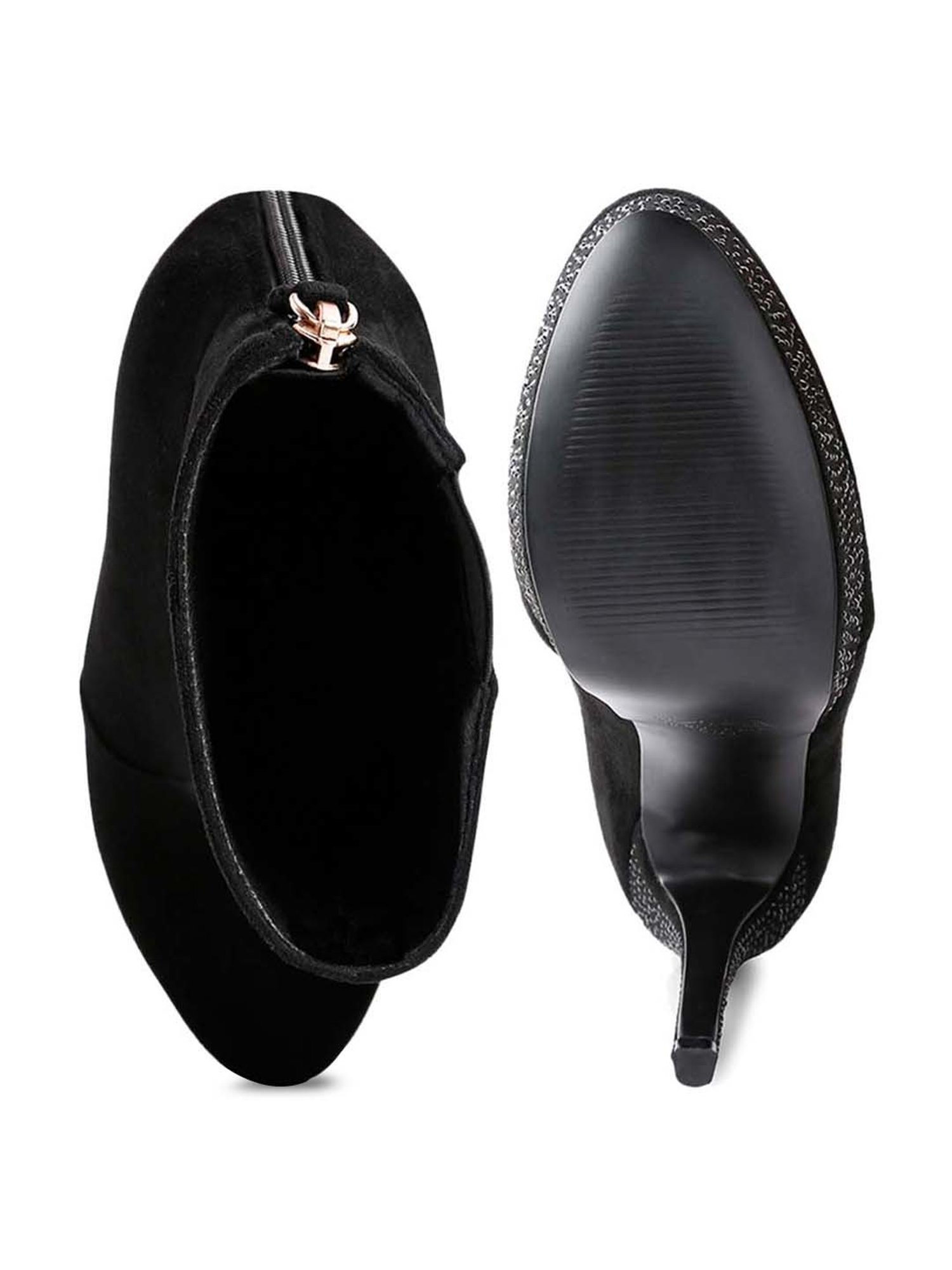 London Rag Women's Black Stiletto Booties