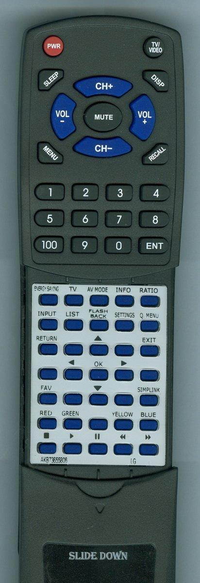 Replacement Remote Control for LG 32LS3450, 22LS3500, 32LS3510, 42PA4500, 32CS460