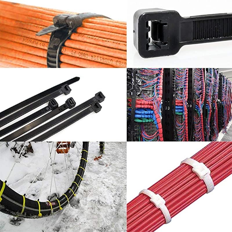 Self Gripping MultiPurpose Nylon Zip Cable Ties 12 100 Pieces