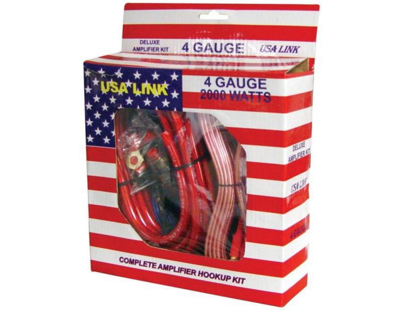QPOWER 4 Gauge 2000W Car Amplifier Amp Complete Wiring Installation Kit (4 Pack)