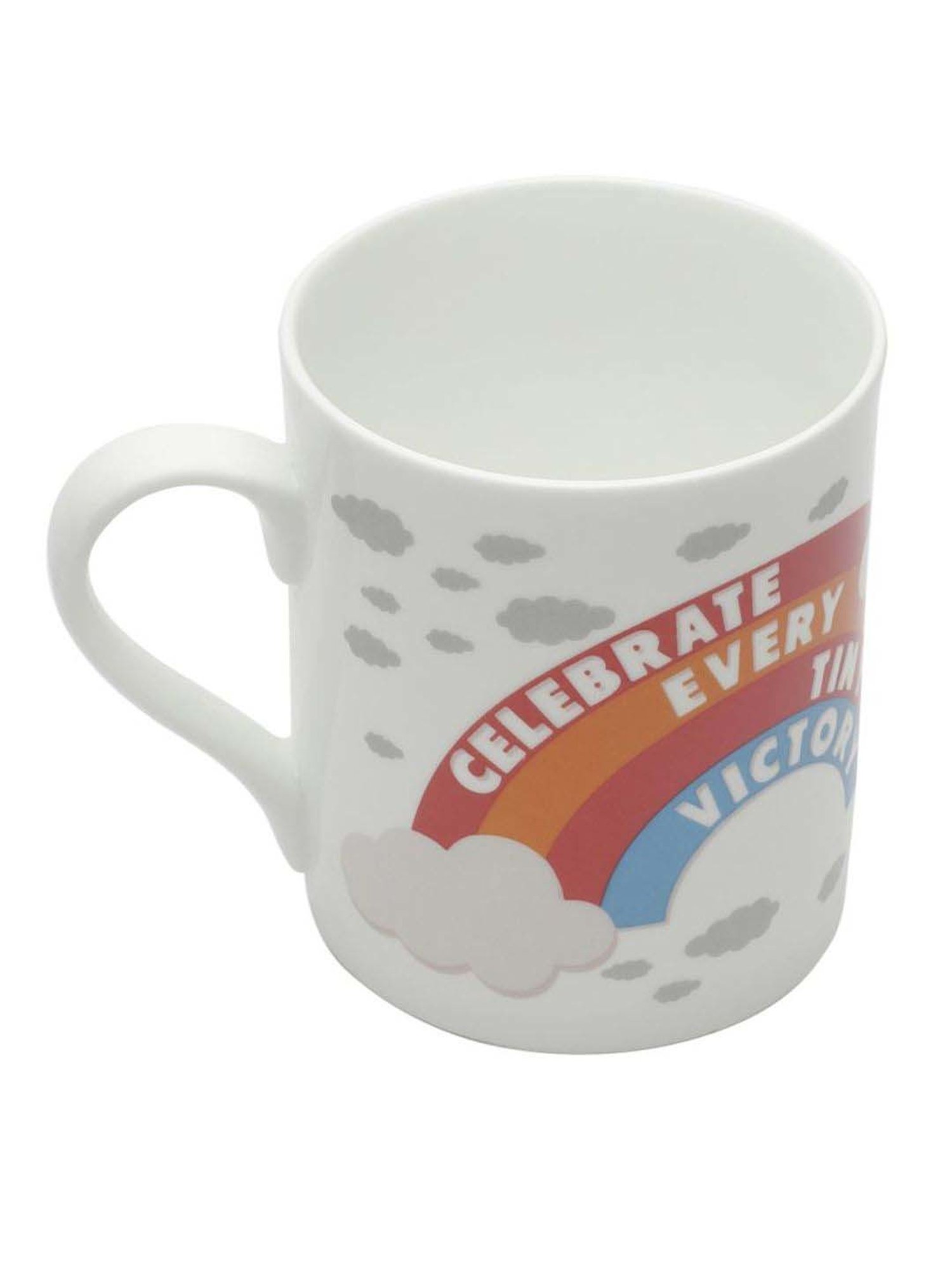 Clay Craft Multicolor Fine Ceramic Abstract Milk Mug 350 ml - 1 Pc