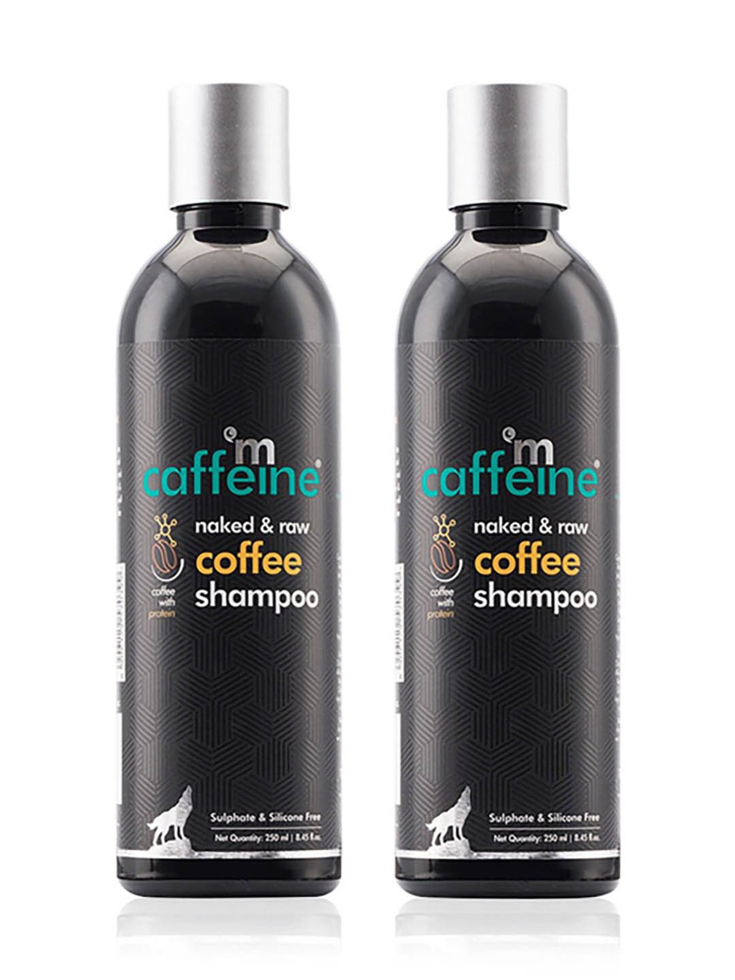 mCaffeine Naked & Raw Coffee Shampoo (Pack of 2)