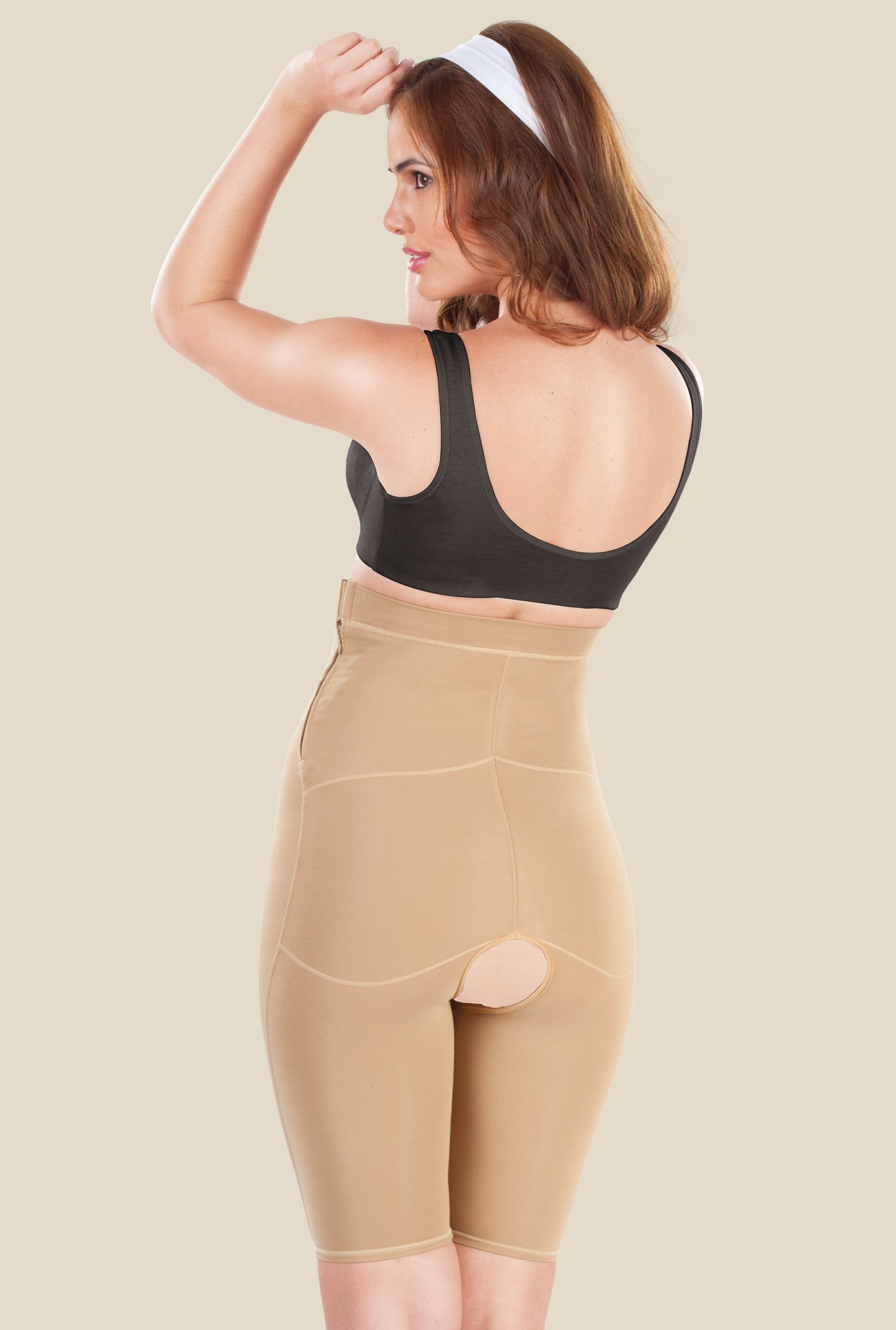 Dermawear Beige Solid Hip Corset Plus