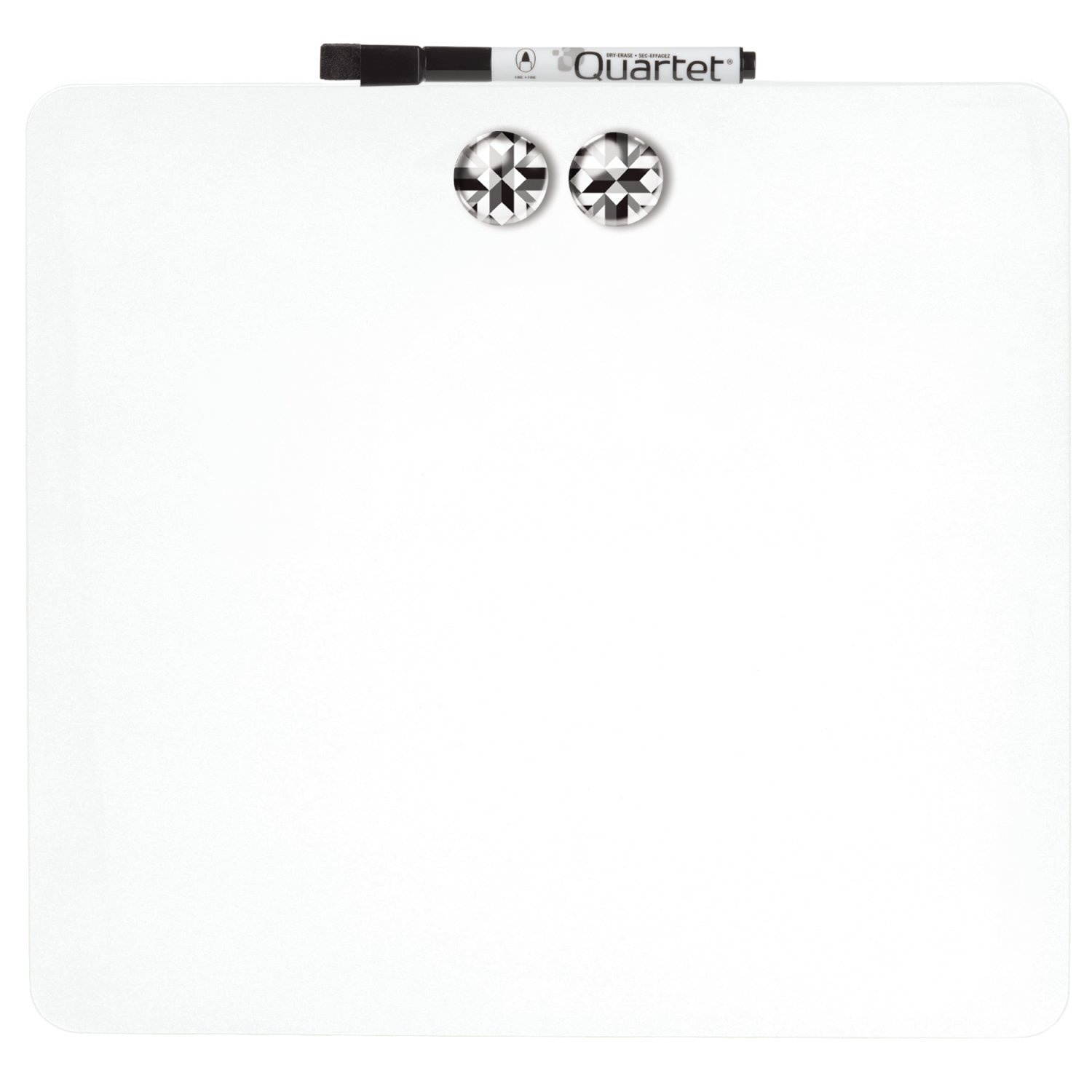 Quartet Tin Square Magnetic Whiteboards, 11.5-Inch x 11.5-Inch, Assorted Colors, 6 Pack (TSQ1212)