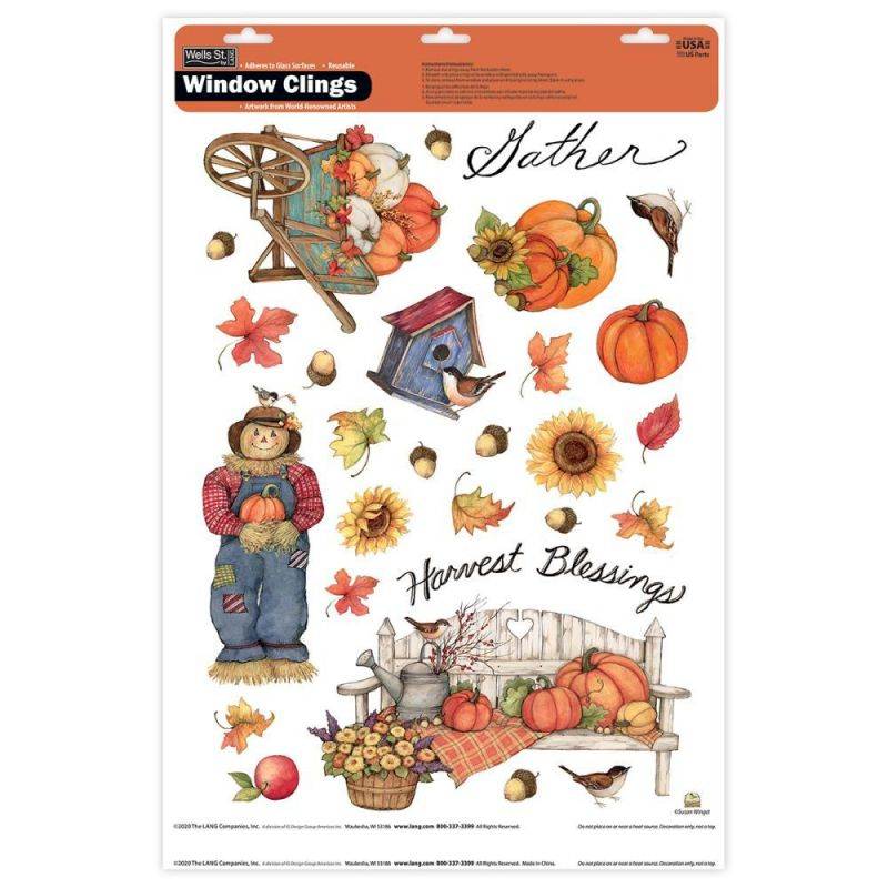 Wells Street by LANG,  Harvest Window Cling by Susan Winget