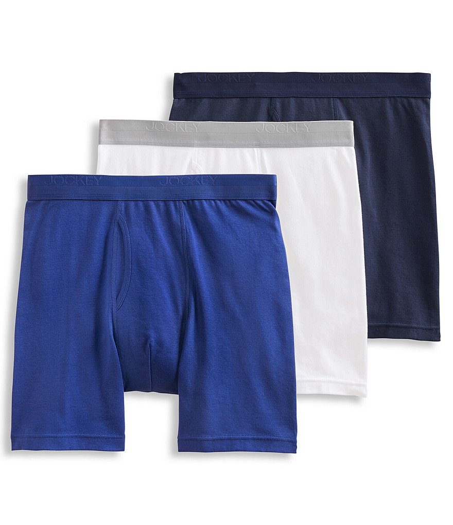Jockey Signature Pima Cotton Midway Boxer Briefs 3-Pack