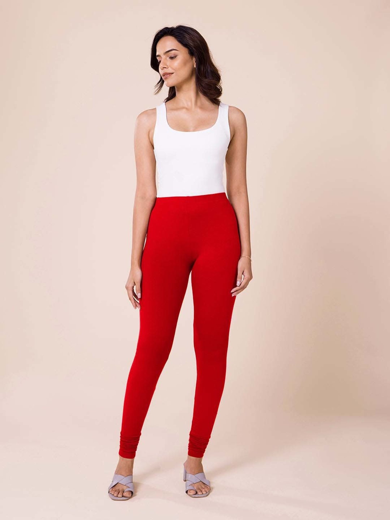 Go Colors! Red Cotton Leggings