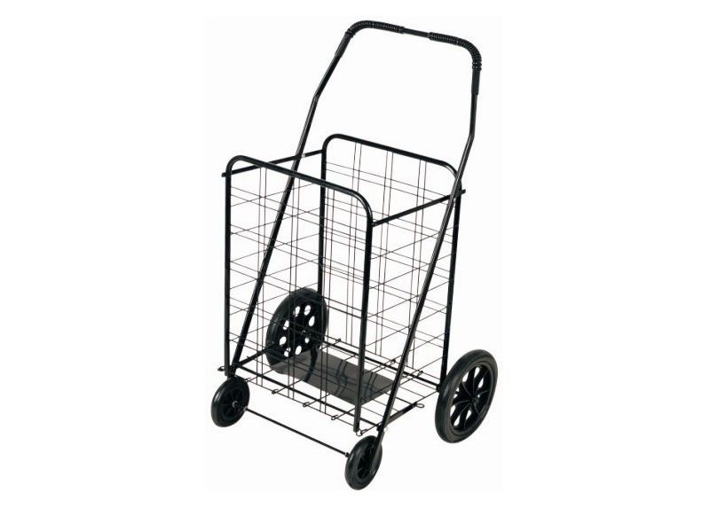 ATHome 43"X21"X3.5" Shopping Utility Storage Cart Black