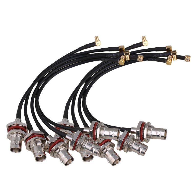 BQLZR 10x BNC Female to MMCX Plug Male Right Angle Adapter RG174 Cable for Wi-Fi WLAN