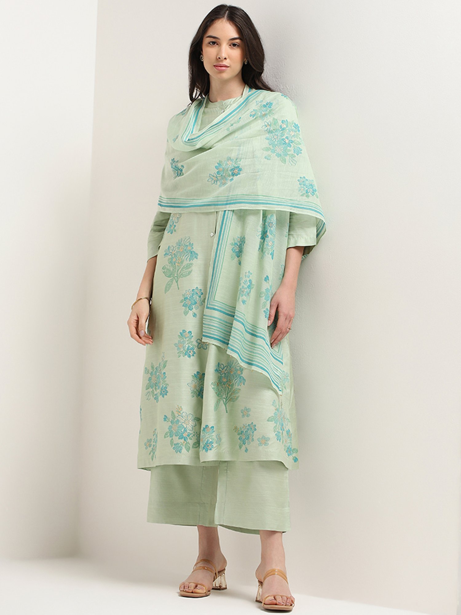 Zuba by Westside Green Straight-Leg Pants