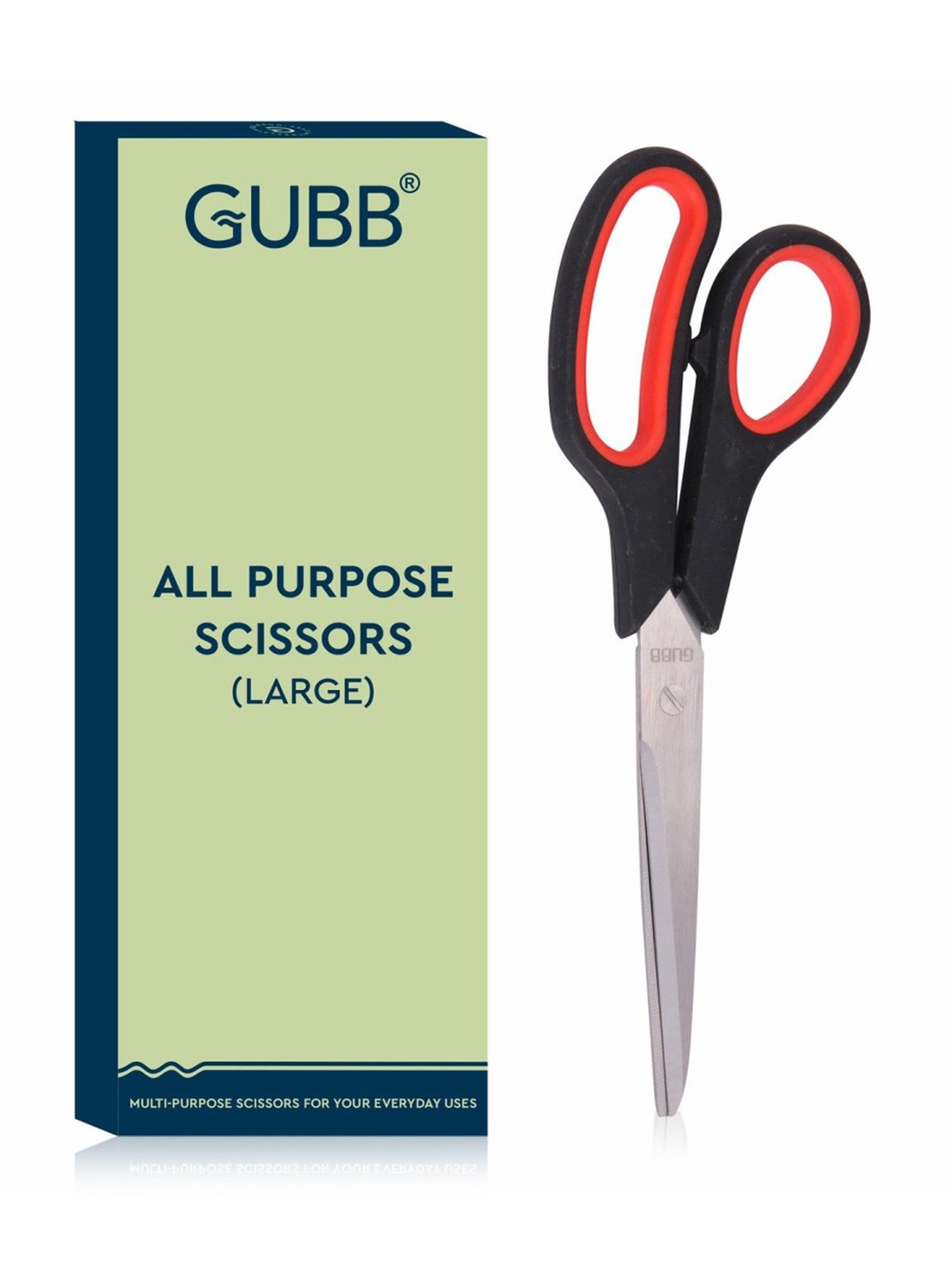 GUBB All Purpose Scissor for Hair, Cloth, Craft & Tailoring, Stainless Steel Scissor - Large