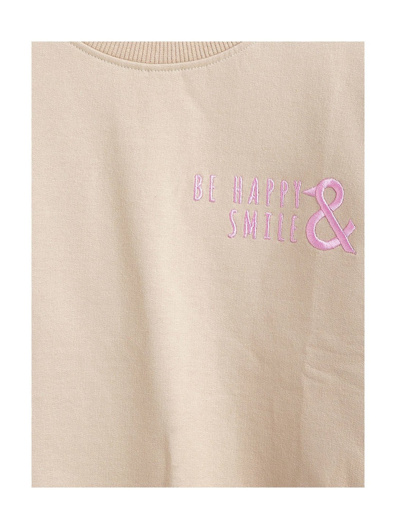 Tales & Stories Kids Beige Printed Full Sleeves Sweatshirt