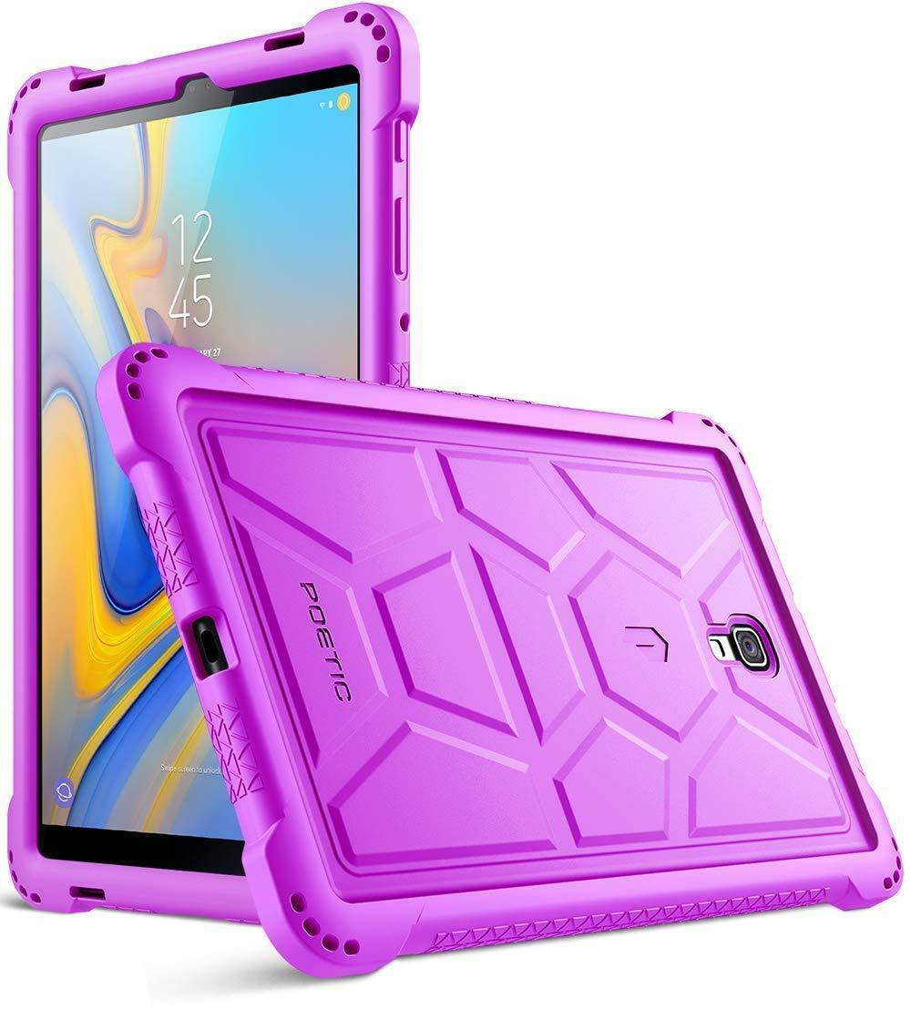 For Galaxy Tab A 10.5 2018 Tablet Case Silicone Cover w/ Drop Protection Purple