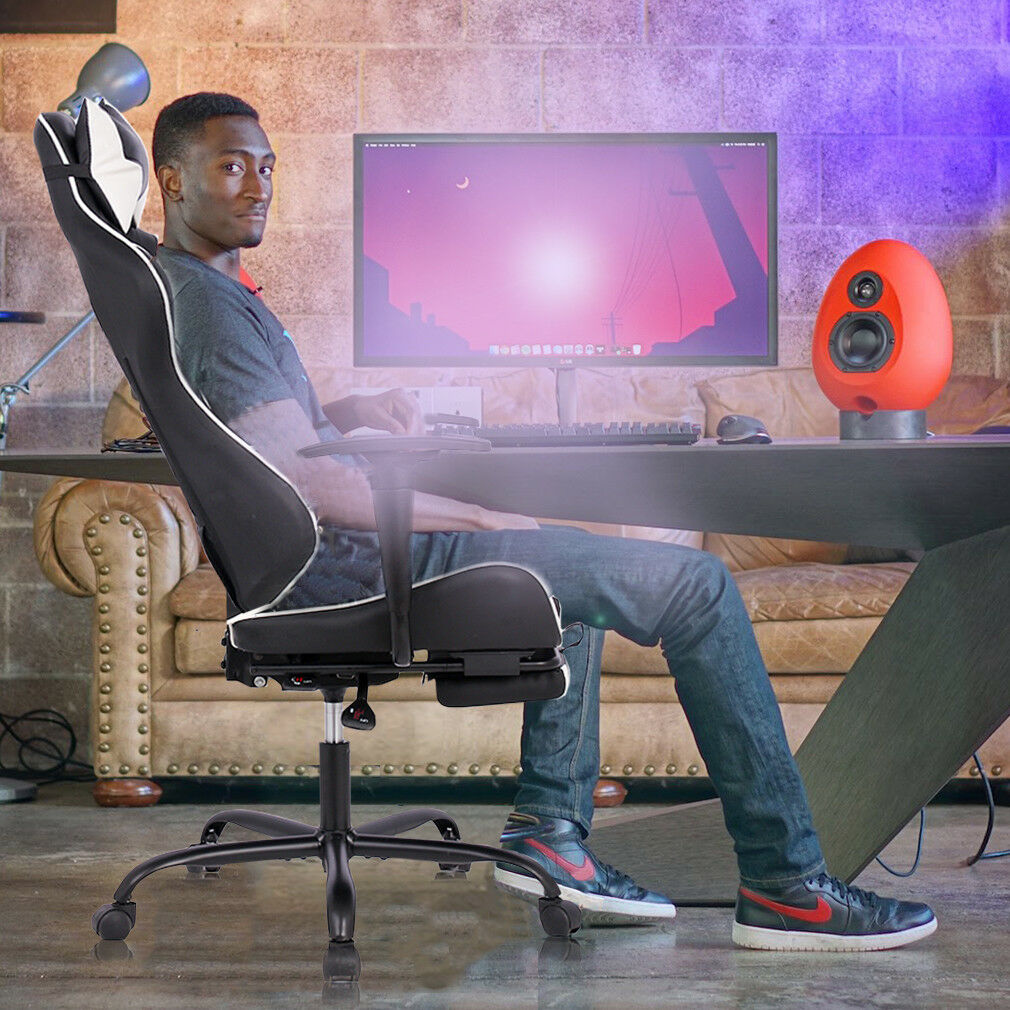 Office Chair Gaming Chair Recliner Racing High-back Swivel Task Desk Chair 468