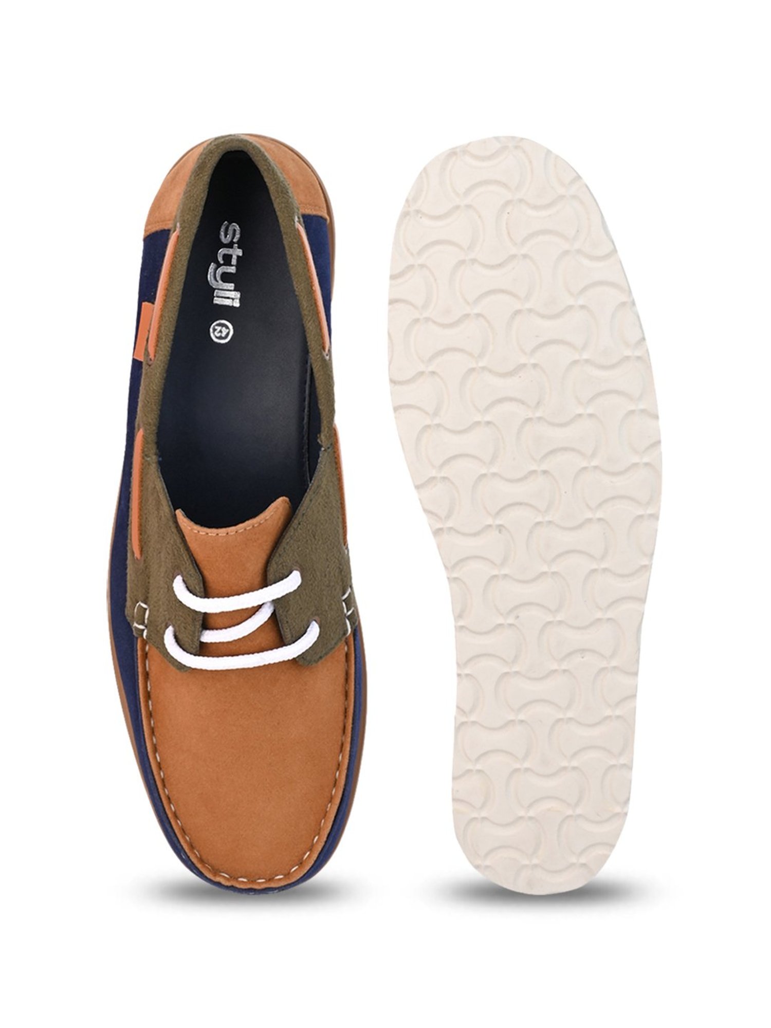 Styli Men's Multicolor Boat Shoes